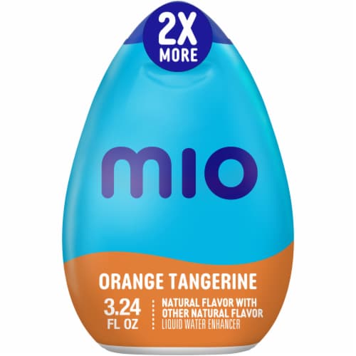 Mio Vitamins Orange Tangerine Naturally Flavored Liquid Water Enhancer Big Bottle Perspective: front