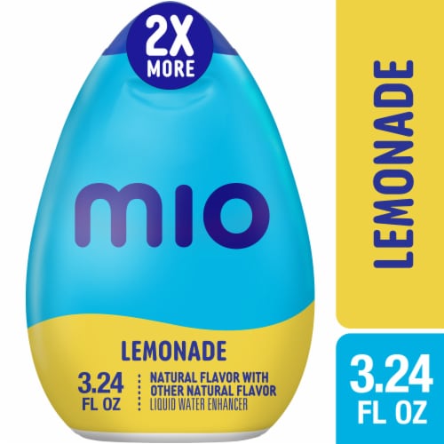Mio Lemonade Naturally Flavored Liquid Water Enhancer with 2X More Perspective: front