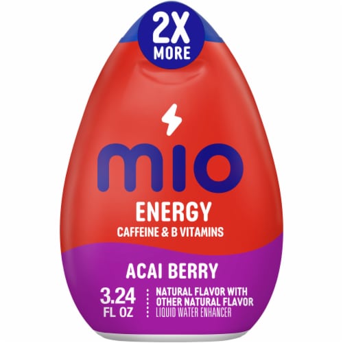 Mio Energy Acai Berry Storm Liquid Water Enhancer Drink Mix Big Bottle Perspective: front