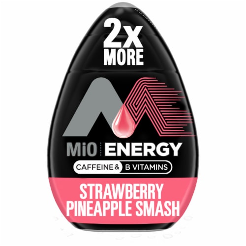 mio Energy Caffeinated & B Vitamins Strawberry Pineapple Water Enhancer Bottle Perspective: front