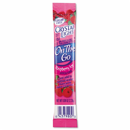 Crystal Light Flavored Drink Mix Raspberry Ice 30 .08oz Packets/Box 79800 Perspective: front