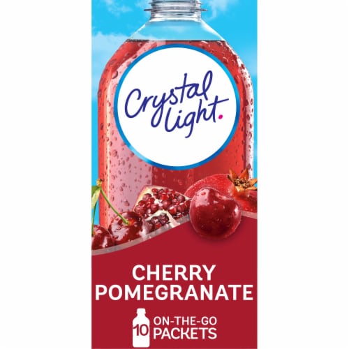Crystal Light Cherry Pomegranate Naturally Flavored Powdered Drink Mix Perspective: front