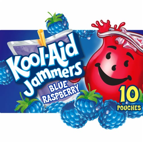 Kool Aid Jammers Blue Raspberry Kids Drink 0% Juice Box Pouches