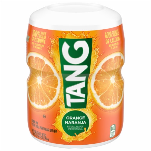 Tang Orange Drink Mix Canister Perspective: front