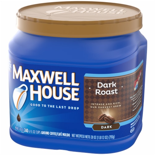 Maxwell House Dark Roast Ground Coffee Perspective: front