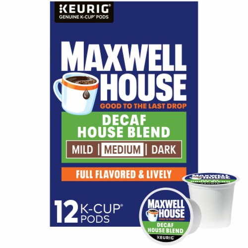 Maxwell House Decaf House Blend Medium Roast K-Cup Coffee Pods Perspective: front