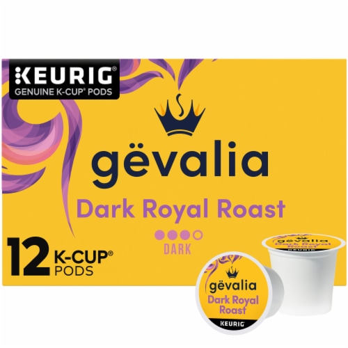Gevalia Dark Royal Roast Dark Roast K-Cup Coffee Pods Perspective: front