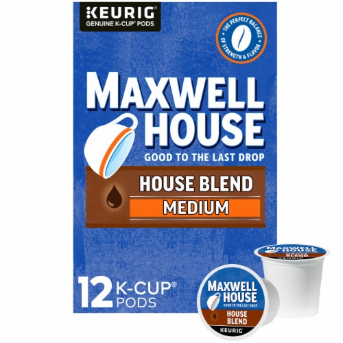 Maxwell House House Blend Medium Roast K-Cup® Coffee Pods, Box Perspective: front