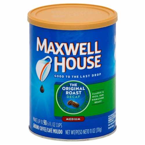 Maxwell House Original Decaffeinated Coffee, 11 Ounce -- 6 per case. Perspective: front