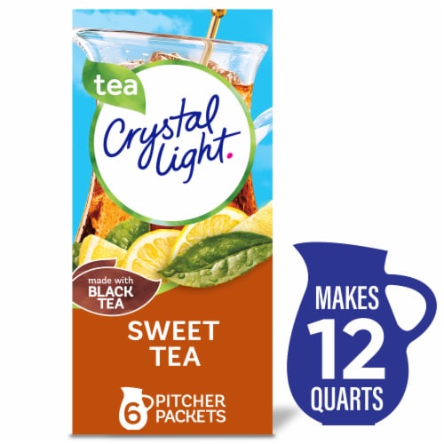 Crystal Light Zero Sugar Sweet Tea Drink Mix Packets Perspective: front