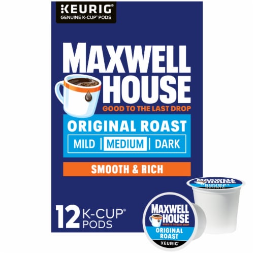 Maxwell House Original Roast Medium Roast K-Cup® Coffee Pods, Box Perspective: front