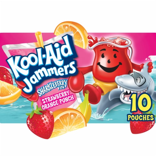 Kool-Aid Strawberry Orange Punch Artificially Flavored Soft Drink Perspective: front
