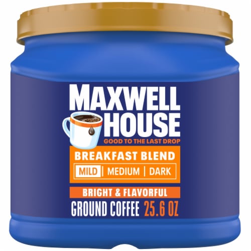 Maxwell House Breakfast Blend Mild Roast Ground Coffee Perspective: front
