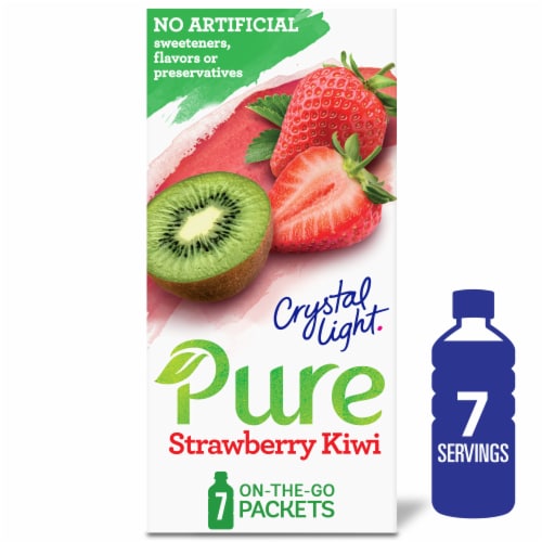 Crystal Light Pure Strawberry Kiwi Powdered Drink Mix Perspective: front