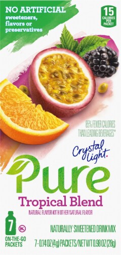 Crystal Light Pure Tropical Blend Drink Mix Perspective: front