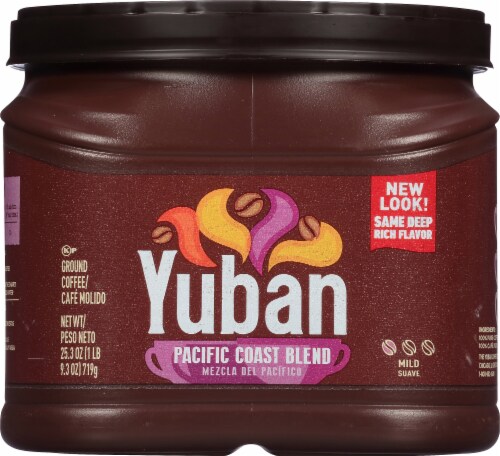 Yuban Pacific Coast Blend Mild Roast Ground Coffee Perspective: front
