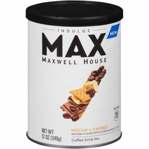 Maxwell House MAX Indulge Mocha S`Mores Coffee Drink Mix Perspective: front