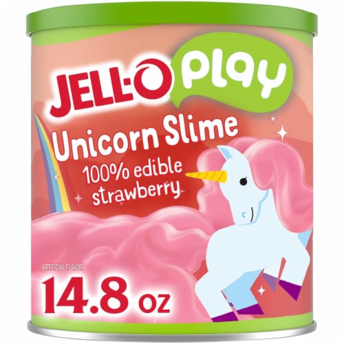 Jell-O Play Unicorn Slime Kit with 100% Edible Strawberry Gelatin