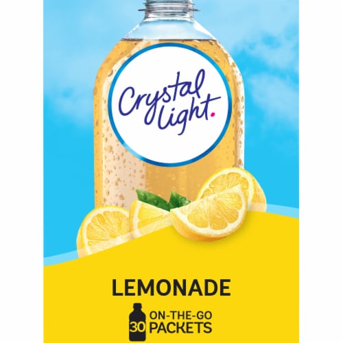Crystal Light Zero Sugar Lemonade Drink Mix Packets Perspective: front