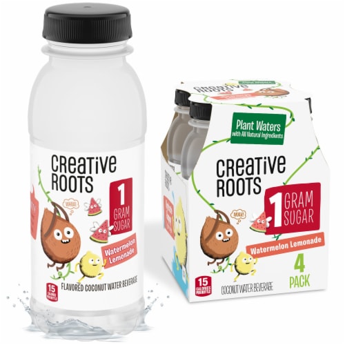 Creative Roots Watermelon Lemonade Coconut Water Kids Drink Perspective: front