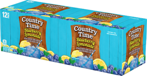 Country Time Blueberry Lemonade Cans Perspective: front