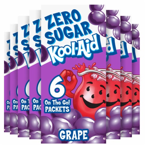 Kool-Aid Zero Sugar Grape Drink Mix Packets Perspective: front