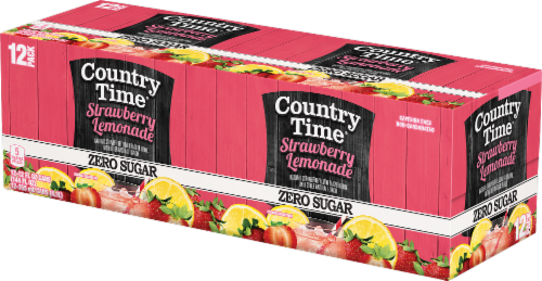 Country Time Zero Zugar Strawberry Lemonade Pack Perspective: front