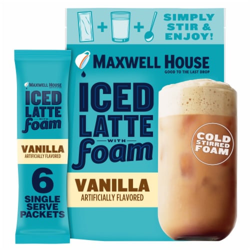 Maxwell House Vanilla Latte Single Serve Instant Coffee Beverage Mix, 5.93  oz - Fry's Food Stores