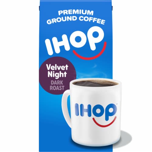 IHOP Velvet Night Dark Roast Ground Coffee, Bag Perspective: front