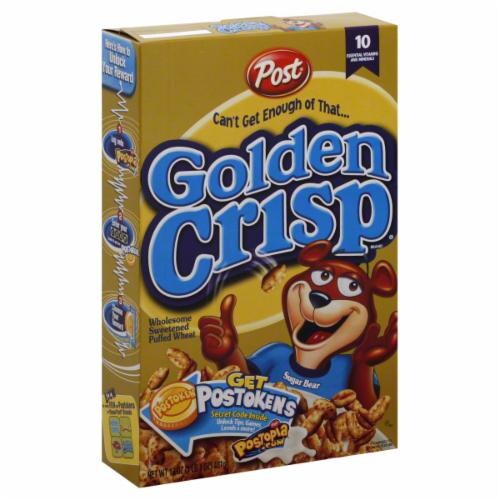 Post Golden Crips Cereal Perspective: front