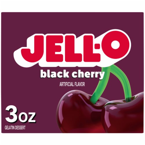 Jell-O Black Cherry Gelatin Dessert Mix Perspective: front
