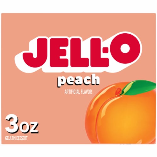 Jell-O Peach Gelatin Dessert Mix Perspective: front