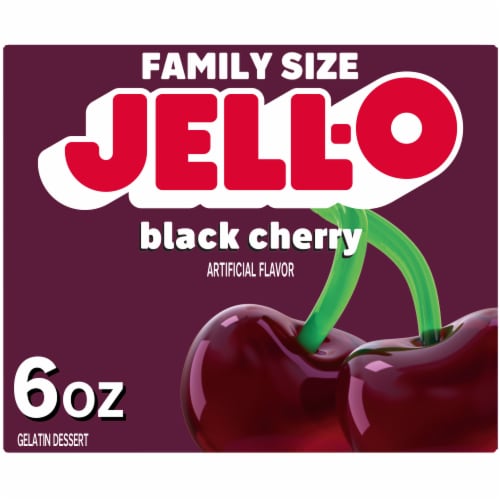 Jell-O Black Cherry Gelatin Dessert Mix Perspective: front