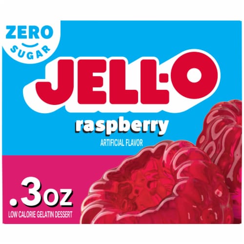 Jell-O Raspberry Sugar Free Gelatin Dessert Mix Perspective: front
