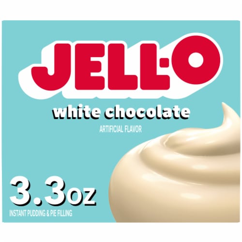 Jell-O White Chocolate Artificially Flavored Instant Pudding & Pie Filling Mix, Box Perspective: front