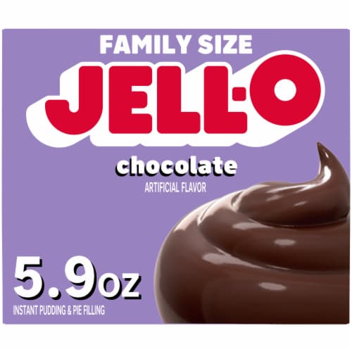 Jell-O Chocolate Instant Pudding & Pie Filling Mix Perspective: front