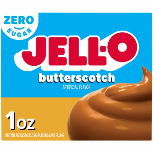 Jell-O Zero Sugar Butterscotch Flavor Instant Pudding & Pie Filling Perspective: front
