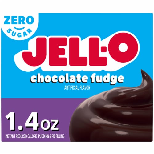 Jell-O Zero Sugar Chocolate Fudge Instant Pudding & Pie Filling Perspective: front