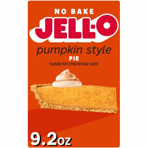Jell-O No Bake Pumpkin Style Pie Dessert Kit with Filling Mix & Crust Mix Perspective: front