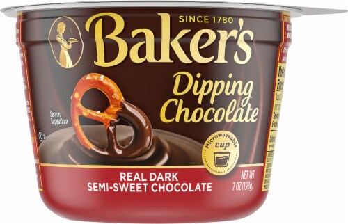 Baker's Real Dark Semi-Sweet Dipping Chocolate Perspective: front