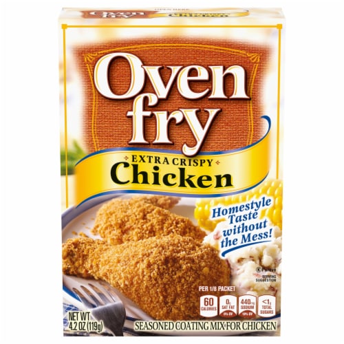 Oven Fry Extra Crispy Seasoned Coating Mix for Chicken Perspective: front
