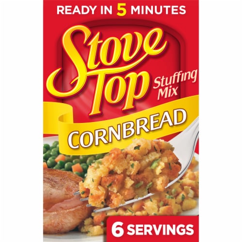 Stove Top Cornbread Stuffing Mix Dressing Perspective: front