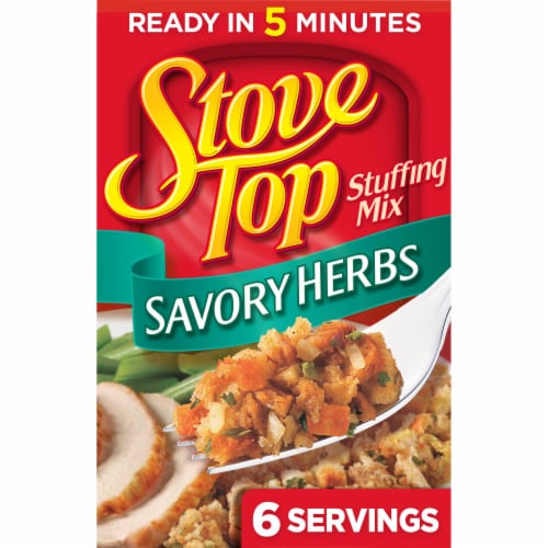 Stove Top Savory Herbs Stuffing Mix Dressing Perspective: front
