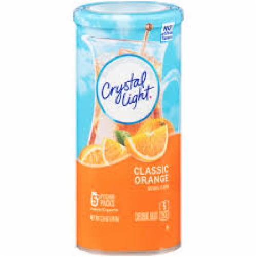 Crystal Light Classic Orange Drink Mix Packets Perspective: front