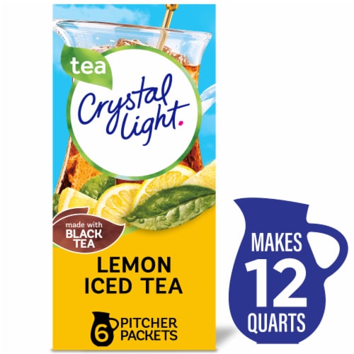 Crystal Light Lemon Iced Tea Sugar Free Powder Drink Mix Pitcher Packets