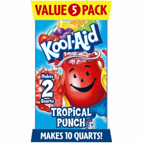 Kool-Aid Zero Sugar Tropical Punch Drink Mix Packet Value Pack Perspective: front