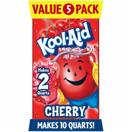 Kool-Aid Unsweetened Cherry Artificially Flavored Powdered Soft Drink Mix  Value Pack, 5 ct - Kroger