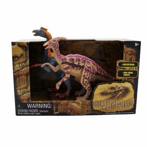 Extinct World Dinosaur Duo Boxed Playset, Style C Perspective: front
