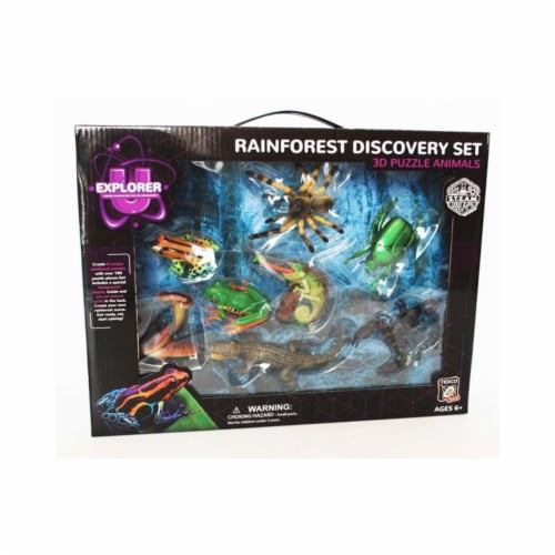 Tedco Rainforest Discovery Set, 3D Puzzle Animals Perspective: front