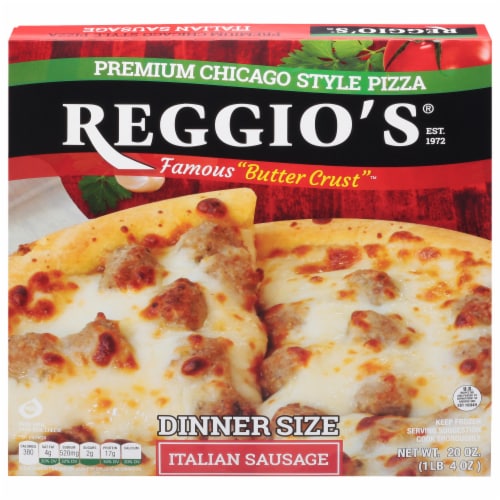 Reggio's Sausage Pizza Perspective: front